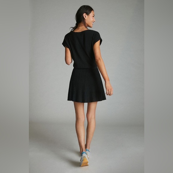 Anthropologie Maeve Ruth Black Knit Drop Waist Dress - Picture 4 of 8